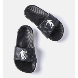 Černobílé gumové pantofle z Atén černý 1