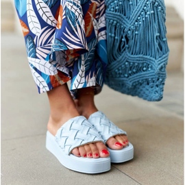 Modré sandály na platformě značky Esposito modrý 1