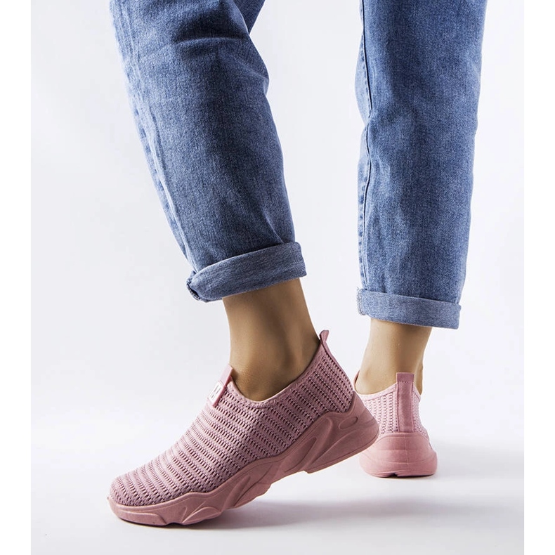 Růžové slip-on tenisky od Azalee růžový 1