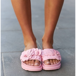 Květinové pantofle Paciano v růžové barvě růžový 2