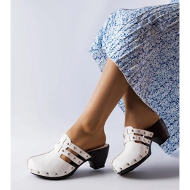 Custer bílé dřeváky bílý 1