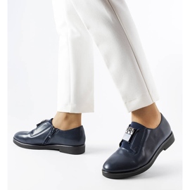 Námořnicky modré elegantní boty značky Augusto modrý 1