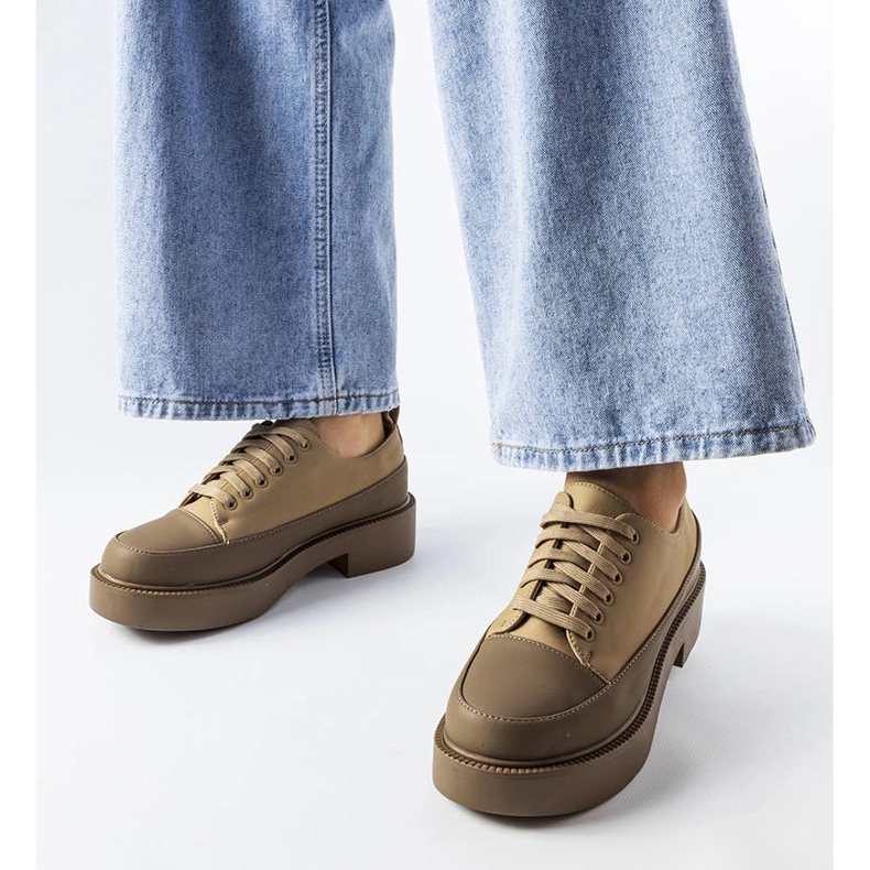 Hnědé ploché boty značky Merico hnědý 1