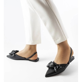 Černé baleríny Bonarcado s otevřeným podpatkem černá 1