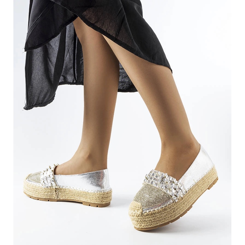 Stříbrné espadrilky s kubickou zirkonií od Lauro stříbro 1