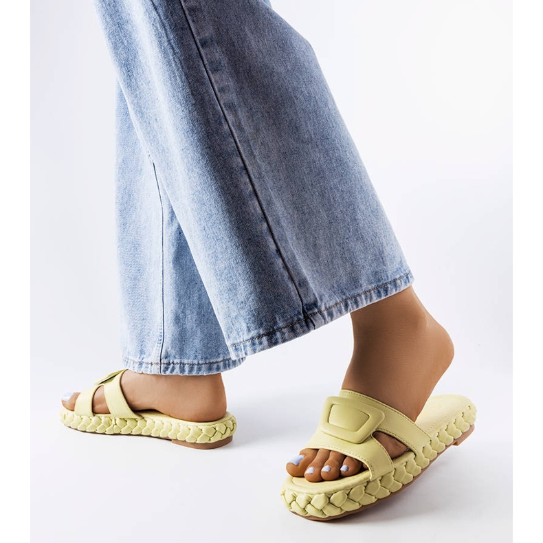 Zelené pantofle na platformě Francesco zelený 2