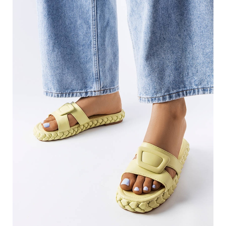 Zelené pantofle na platformě Francesco zelený 1