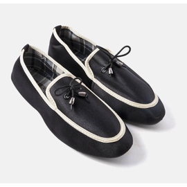 Černé pánské mokasíny Capon černý 1