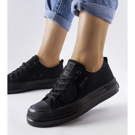 Černé tenisky na platformě od Big Star LL274967 černý 1