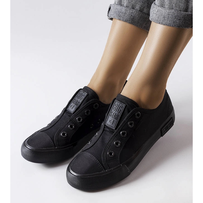 Černé slip-on tenisky od Big Star LL274161 černá 1