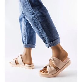 Béžové pantofle Big Star LL274A122 béžový 2