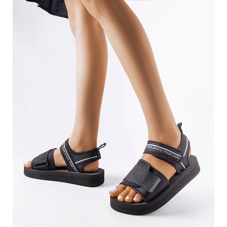 Černé pěnové sandály Big Star LL274784 černá 1