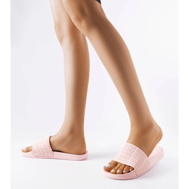 Růžové pantofle Big Star LL274A151 růžový 2