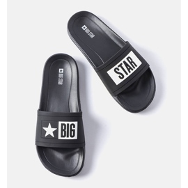 Černé pánské pantofle Big Star DD174699 černý 1