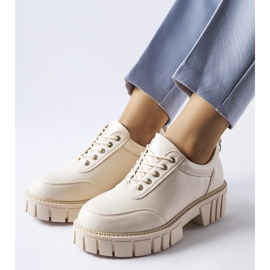 Béžové elegantní klasické boty Severino béžový 1