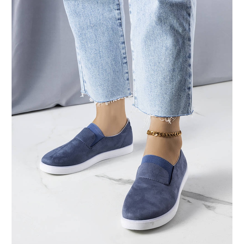 PA1 Modré eko-semišové tenisky od Jamal modrý 1