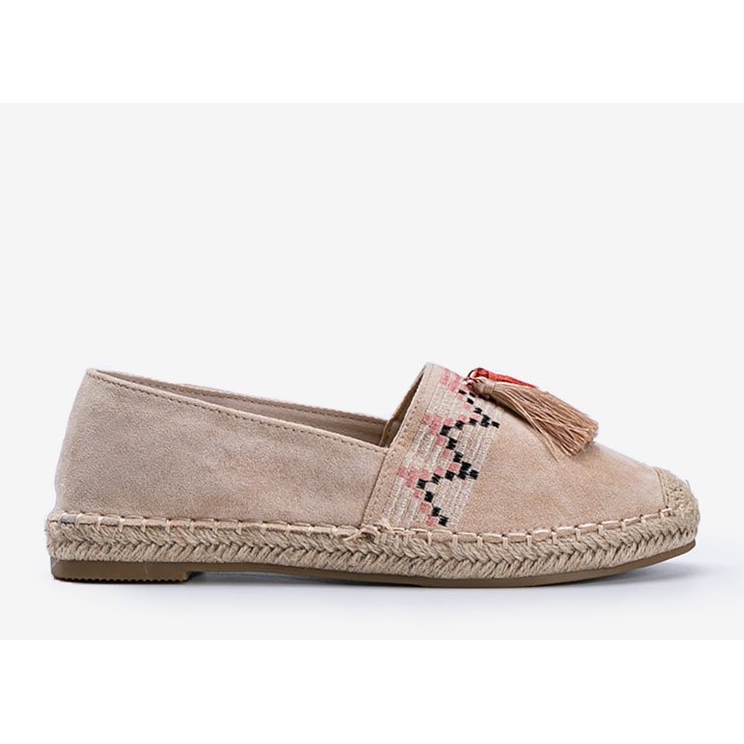 Béžové espadrilky s třásněmi Alyana béžový 1 Béžové espadrilky s třásněmi Alyana béžový 1