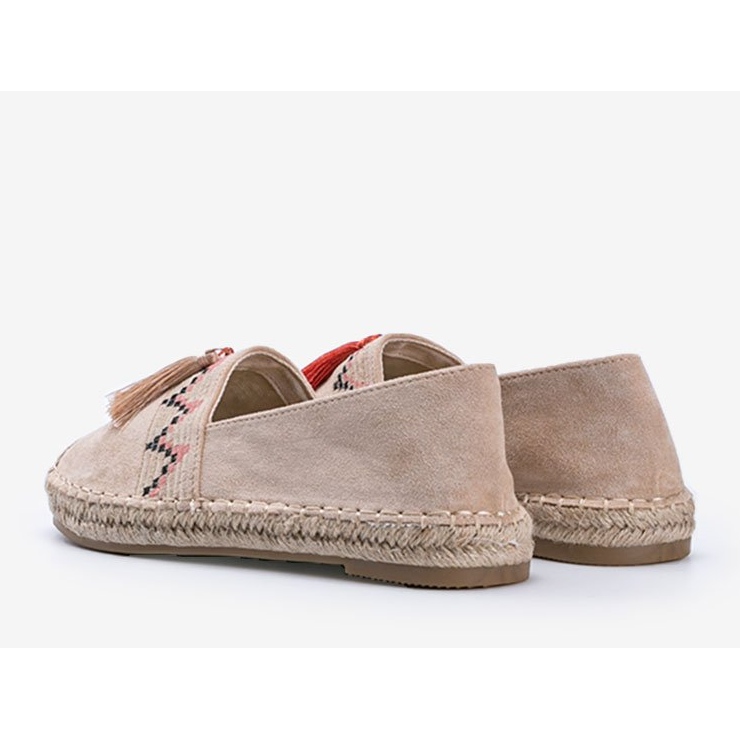 Béžové espadrilky s třásněmi Alyana béžový 2 Béžové espadrilky s třásněmi Alyana béžový 2