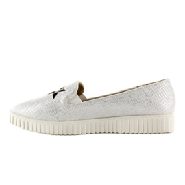 Tenisky s hvězdami, vysoká podrážka FE454 Bała bílý černá šedá 1