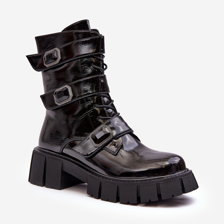 Dámské pracovní boty Patent Black S.Barski MR870-61 černý 1