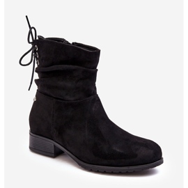 PE1 Dámské semišové ploché boty Keresa černá 1 PE1 Dámské semišové ploché boty Keresa černá 1
