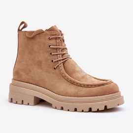 Dámské kotníkové boty na zip, tmavě béžová Apolosi béžový 1