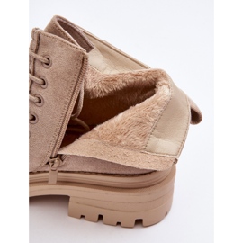 Béžové Apolosi dámské boty Trapper se zipem béžový 2 Béžové Apolosi dámské boty Trapper se zipem béžový 2