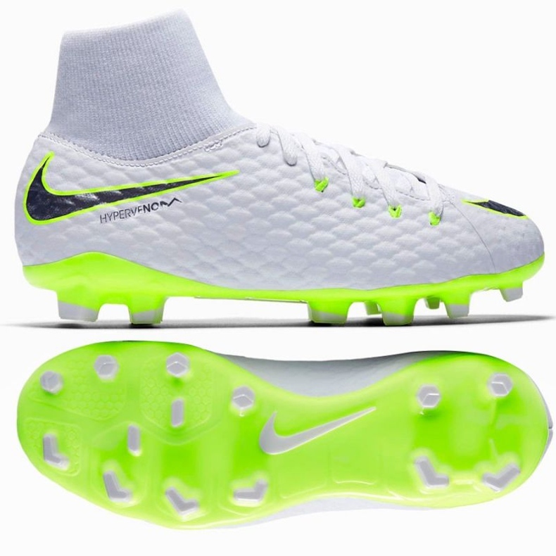 Kopačky Nike hypervenom Phantom 3 Academy Df Fg Jr AH7287-107 bílý bílý 1