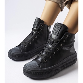 Černé zateplené tenisky Big Star MM274023 černá 1 Černé zateplené tenisky Big Star MM274023 černá 1