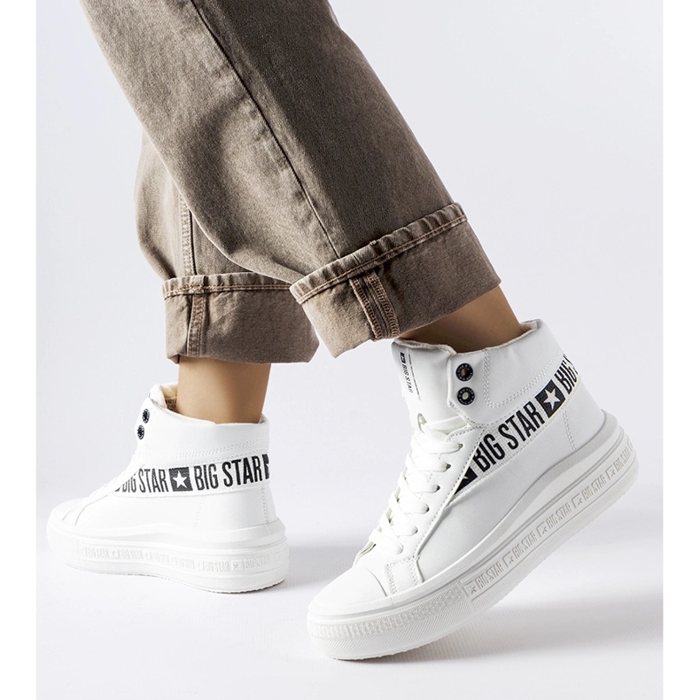 Bílé zateplené tenisky Big Star MM274009 bílý 1