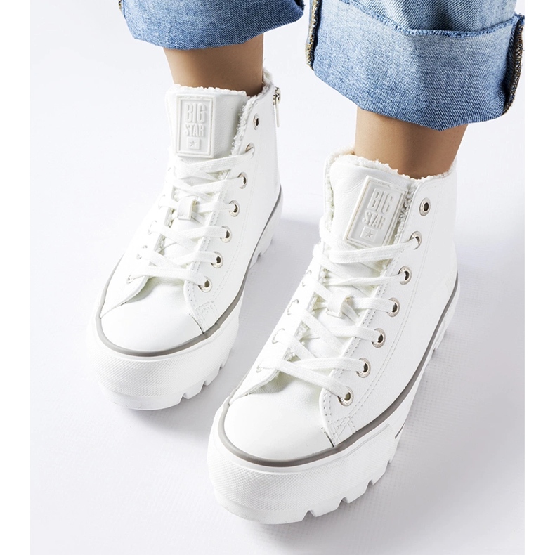 Bílé vysoké tenisky Big Star MM274037 White bílý 1