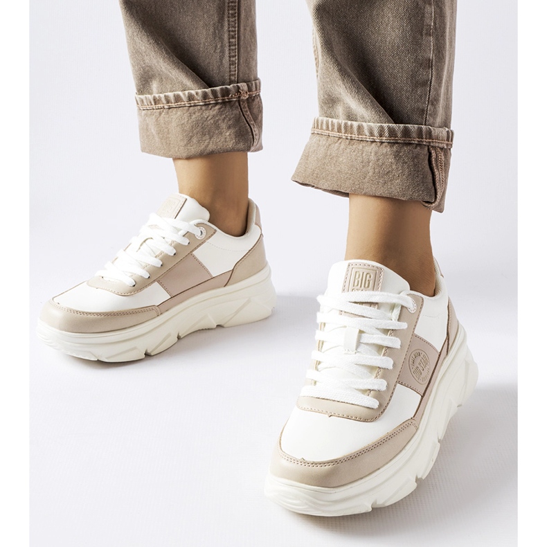 Bílé tenisky Big Star MM274500 béžový 1