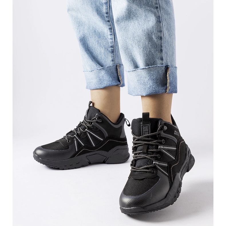 Černé trekové boty Big Star KK274218 černá 1