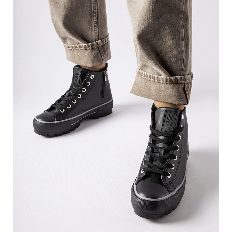 Černé zateplené tenisky Big Star MM274039 černá 1