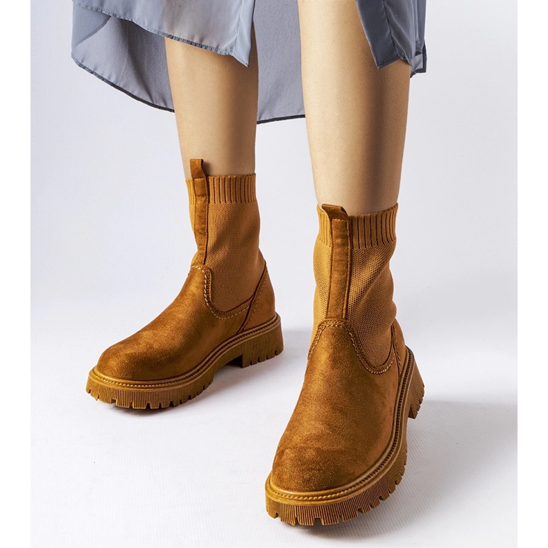 Hnědé eko-semišové boty Big Star MM274541 hnědý 1