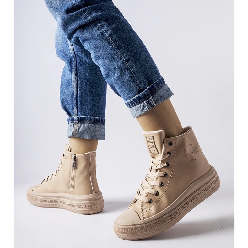 Béžové zateplené tenisky Big Star MM274022 béžový 1