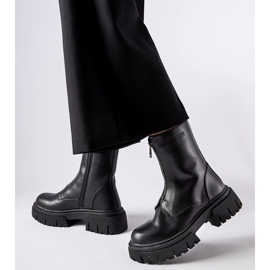 Černé zateplené holínky Big Star MM2745598 černá 1