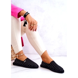 Dámské espadrilky Big Star Polka Dot JJ274867 Black černý 3