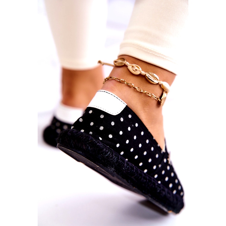 Dámské espadrilky s puntíky Big Star JJ274867 Černá 2