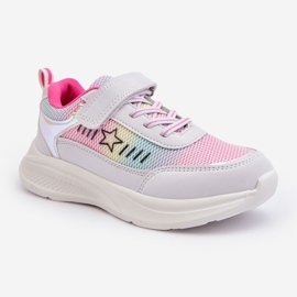 News Dívčí sportovní obuv na suchý zip Multicolor Adriney bílý 1