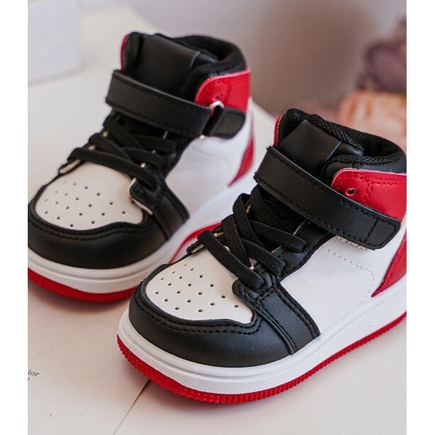 Vysoká dětská sportovní obuv Bílá a červená Teredite bílý 2