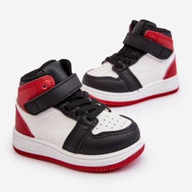 Vysoká dětská sportovní obuv Bílá a červená Teredite bílý 1 Vysoká dětská sportovní obuv Bílá a červená Teredite bílý 1