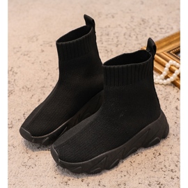 Dětské černé sportovní ponožky Zaelin černá 1 Dětské černé sportovní ponožky Zaelin černá 1