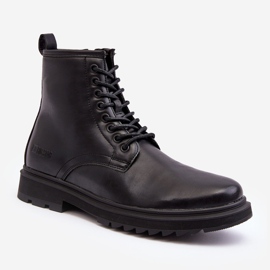 Trappers izolované boty se zipem Black Big Star MM174080 černý 1