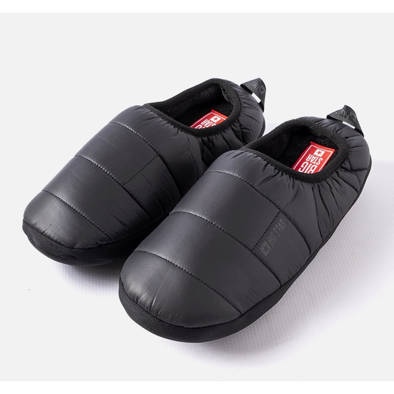 Big Star Černé zateplené pánské pantofle KK174363 906 černá 1