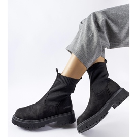 Černé ponožkové boty Big Star MM274540 černá 1 Černé ponožkové boty Big Star MM274540 černá 1