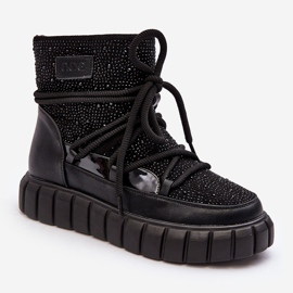 Izolované sněhule zdobené kamínky GOE MM2N4080 Black černý 1