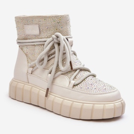 Izolované sněhule zdobené kamínky GOE MM2N4081 béžová béžový 1