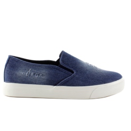 Džínové slip-on tenisky K-89 D. modré námořnická modrá 1