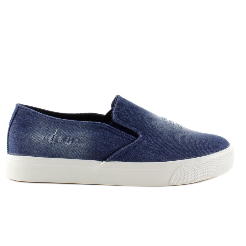 Džínové slip-on tenisky K-89 D. modré námořnická modř 1